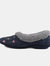 Womens/Ladies Alaska Slip On Slippers - Navy