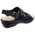 Womens/Ladies Amaretto Touch Fastening Leather Sandals - Black