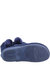 Womens/Ladies Apple Pom Pom Slippers - Navy