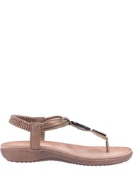 Womens/Ladies Clara Slip On Sandal - Brown