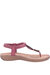 Womens/Ladies Clara Slip On Sandal - Red