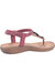 Womens/Ladies Clara Slip On Sandal - Red