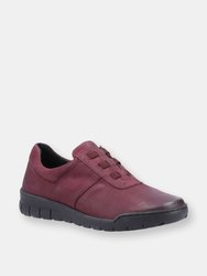 Womens/Ladies Cristianos Leather Sneakers - Bordo - Bordo