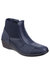 Womens/Ladies Festa Leather Ankle Boots (Navy) - Navy