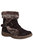 Womens/Ladies Ginny Suede Ankle Boot (Dark Brown) - Dark Brown