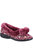 Womens/Ladies Goldfinch Floral Slippers - Burgundy - Burgundy