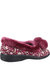 Womens/Ladies Goldfinch Floral Slippers - Burgundy