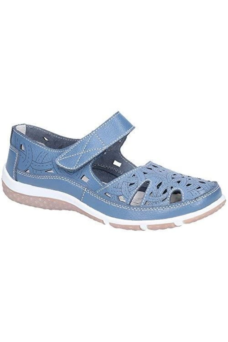 Womens/Ladies Jasmine Touch Fastening Mary Jane Shoe - Blue - Blue