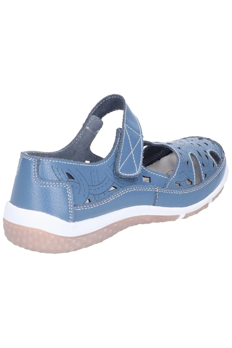 Womens/Ladies Jasmine Touch Fastening Mary Jane Shoe - Blue