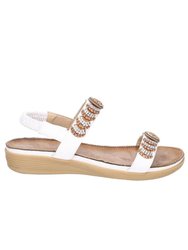 Womens/Ladies Java Sandal - White