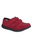 Womens/Ladies Jean Touch Fasten Suede Shoe - Bordo - Bordo