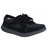 Womens/Ladies Jean Touch Fasten Suede Shoe - Black