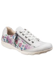 Womens/Ladies Juniper Lace Zip Up Casual Sneakers (Floral) - Floral