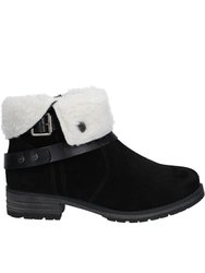 Womens/Ladies Leather Soda Ankle Boots (Black)
