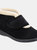 Womens/Ladies Levitt Touch Fasten Slippers - Black - Black