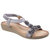 Womens/Ladies Matira T-Bar Slingback Sandals - Gray - Gray