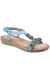 Womens/Ladies Matira T-Bar Slingback Sandals - Turquoise - Turquoise