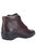 Womens/Ladies Merle Lace Up Leather Ankle Boot - Burgundy