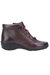 Womens/Ladies Merle Lace Up Leather Ankle Boot - Burgundy