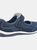 Womens/Ladies Morgan Touch Fastening Suede Shoes - Navy