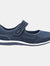 Womens/Ladies Morgan Touch Fastening Suede Shoes - Navy