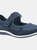 Womens/Ladies Morgan Touch Fastening Suede Shoes - Navy - Navy