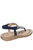 Womens/Ladies Mulberry Elastic Sandal - Navy