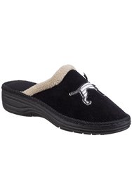 Womens/Ladies Nashville Slip On Slippers - Black - Black