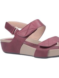 Womens/Ladies Olivia Touch Fastening Sandal (Bordo) - Bordo