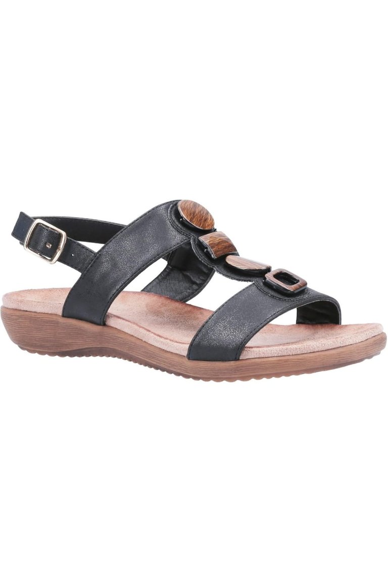 Womens/Ladies Rosa Buckle Sandal - Black - Black