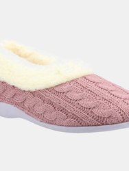 Womens/Ladies Sarina Slippers - Dark Pink - Dark Pink