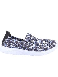 Womens/Ladies Sharon Casual Sneakers - Blue