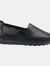 Womens/Ladies Shirley Leather Loafers (Black)