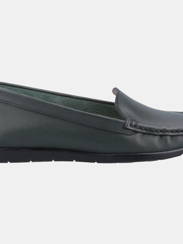 Womens/Ladies Tiggy Leather Loafers (Green)