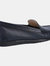 Womens/Ladies Tiggy Leather Loafers - Navy