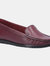 Womens/Ladies Tiggy Leather Loafers - Wine - Wine