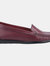 Womens/Ladies Tiggy Leather Loafers - Wine