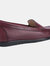 Womens/Ladies Tiggy Leather Loafers - Wine