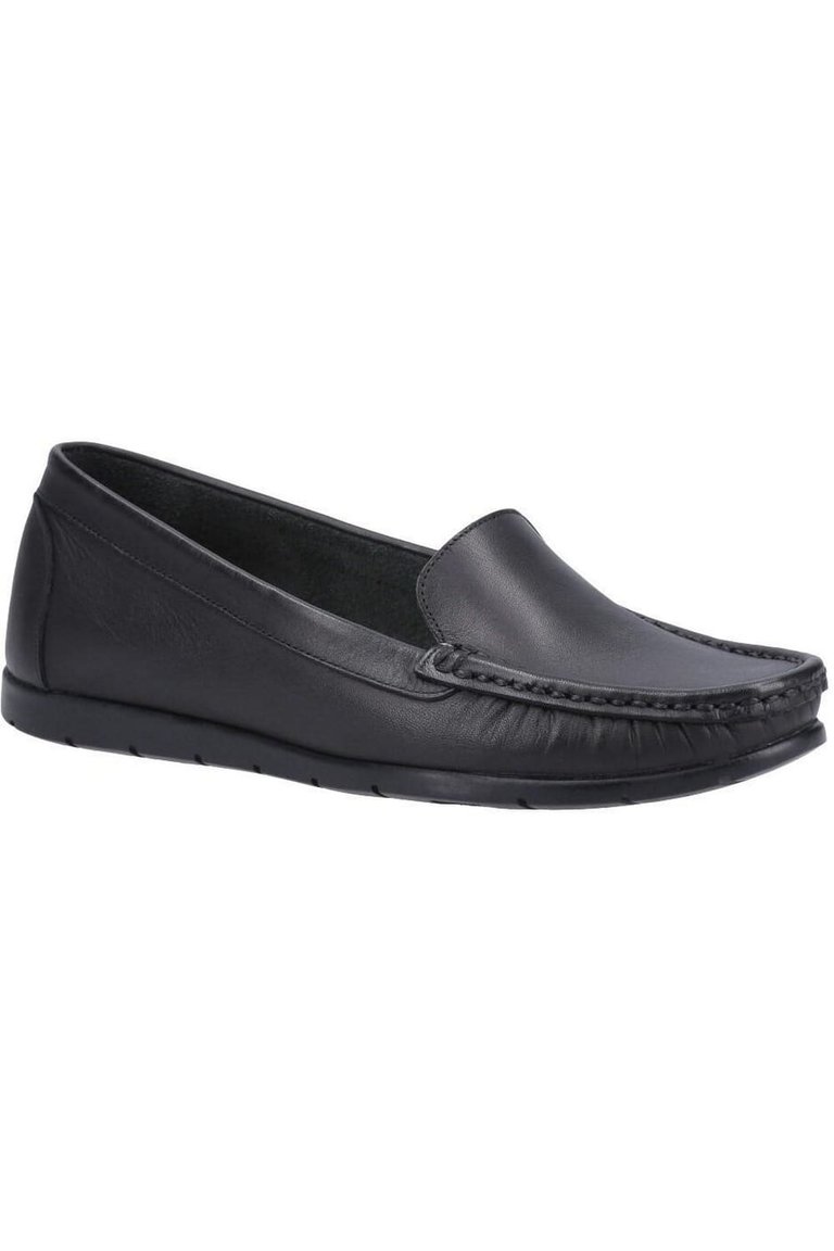 Womens/Ladies Tiggy Leather Loafers - Black