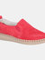 Womens/Ladies Tulip Leather Slip On Shoe - Red - Red