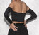 Jersey Draped Crop Top In Black