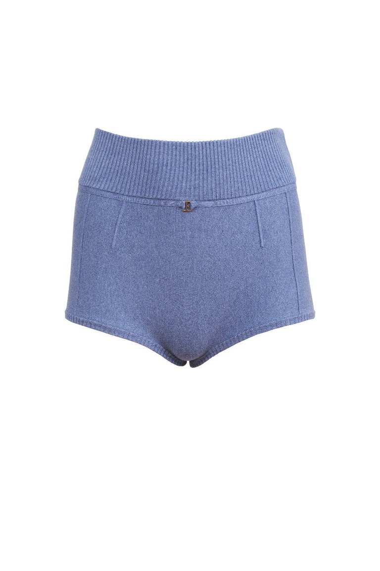 Knit Micro Shorts Charcoal Blue - Charcoal Blue