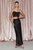 Silk and Lace Insert Maxi Skirt - Black