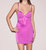 Silk & Mesh Bustier Dress - Raspberry Ice