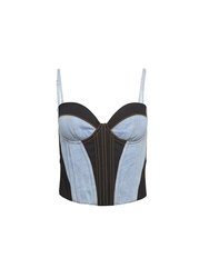 Two Tone Denim Bustier