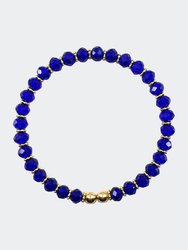 Signature Ball Cuff Bracelet In Deep Blue Bellflowers (Single) - Deep Blue Bellflowers