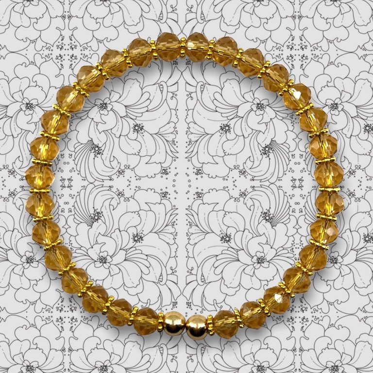 Signature Ball Cuff Bracelet In Gold Daisies (Single)