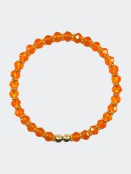 Signature Ball Cuff Bracelet In Orangey Zinnias (Single) - Orangey Zinnias