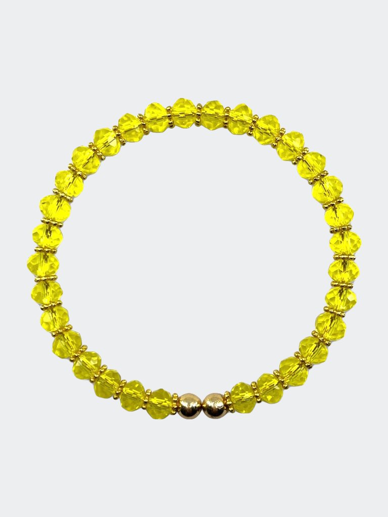 Signature Ball Cuff Bracelet In Yellow Daffodils (Single) - Yellow Daffodils