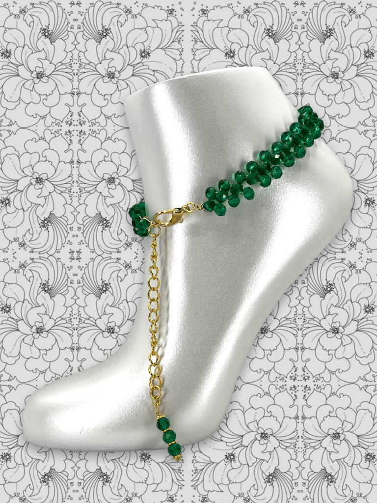 Signature CRISSxCROSS™ Anklet - Emerald Roses